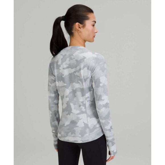 Lululemon Close to Crossing Sweatshirt in Heritage Speckle Camo Grey Size 8 - Picture 2 of 10